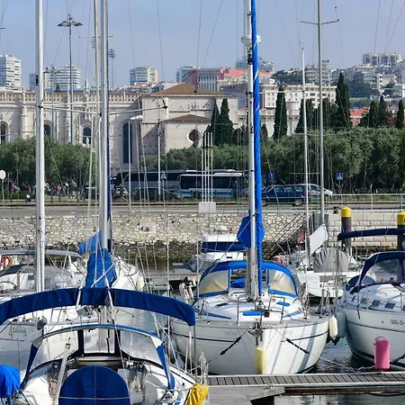 Yacht With View Of Historic Lisboa